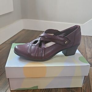 New Earth‎ Origins Macey Pump Women's Merlot Heeled Mary Jane Style Shoes.